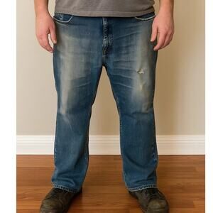 Dickies acid wash distressed Light Blue Denim Jeans - Men's 44x32
